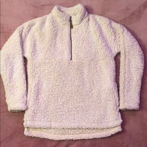 fuzzy sherpa half zip